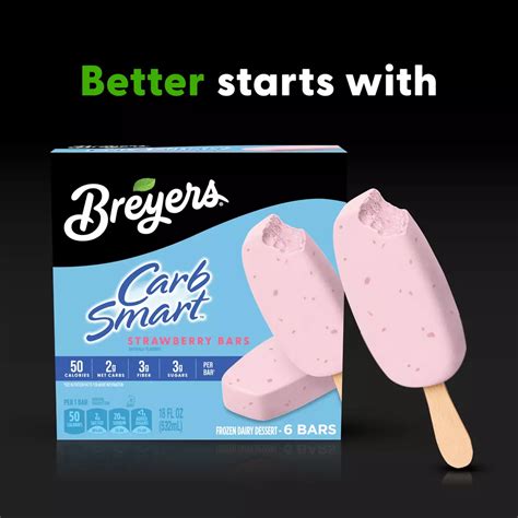 Breyers Carb Smart Strawberry Dessert Bars - Shop Ice cream at H-E-B