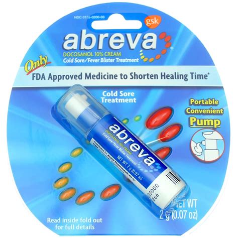 Abreva 2grm Pump Size 1ct Abreva Cold Sore Treatment : Amazon.in: Beauty