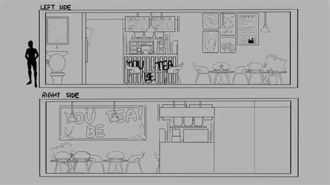 ArtStation - Interior Design - Bubble Tea Shop (VFS Project)