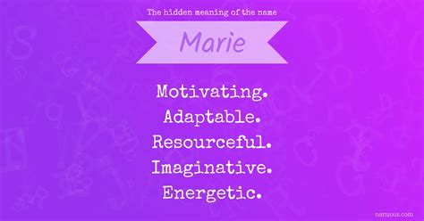 Marie What Does It Mean at Clifford Bloss blog