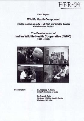 Development of an Indian Cooperative Wildlife Health Programme and ...