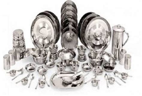 Bartan Bhandar Pack of 61 Steel Utensil 61 pcs gift pack dinner set ...