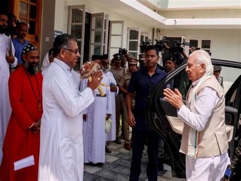 Kerala Governor Arif Muhammad Khan visits Mananthavadi Bishops House in ...