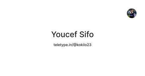Youcef Sifo — Teletype