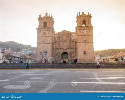 Cathedral Of Puno, Peru Or Catedral Basilica San Carlos Borromeo In ...