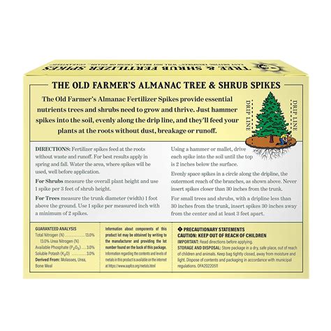 Buy The Old Farmer's Almanac Tree & Shrub Fertilizer Spikes (Box of 12 ...