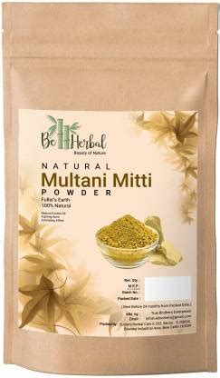BE HERBAL Multani Mitti Powder With Natural Fuller's Earth | Reduce ...