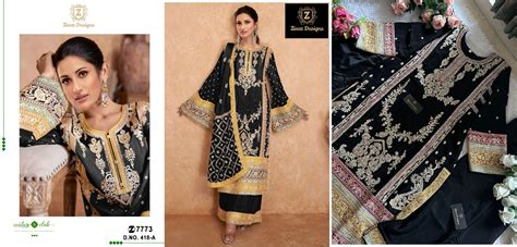 418A Ziaaz Designs Pakistani Readymade Suits – Heriska