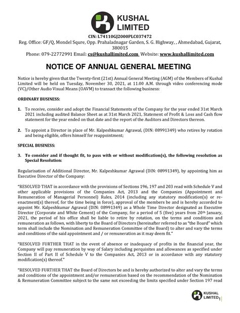 2eda4eec c075 4c3c ad98 c98b996c6667 - CIN: L74110GJ2000PLC Reg. Office ...