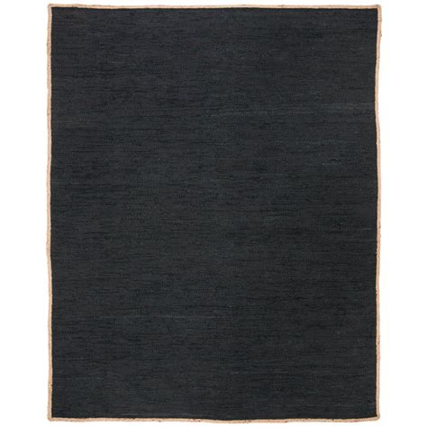 SAFAVIEH Cape Cod Ainsley Texture/Embroidery Runner Rug, Black/Natural ...
