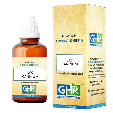 Lac Caninum Dilution – Ghai Homoeo Remedies