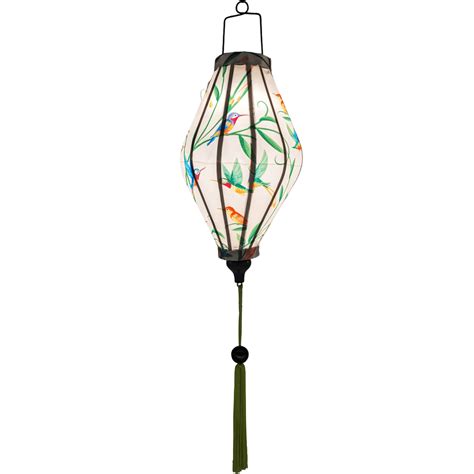 Hummingbirds on White Lantern – Hoi An Lanterns Online | IN Store