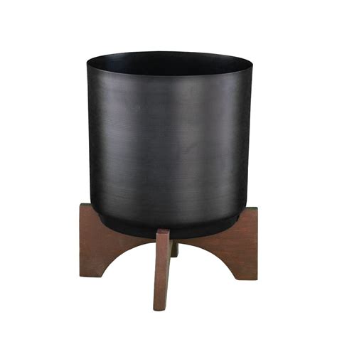Lyrical Planter with Wooden Stand – TrustBasket
