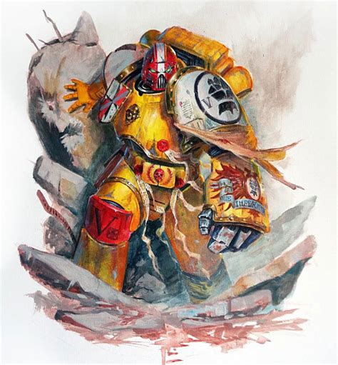 Imperial Fists - Art by Diego Gisbert Llorens - 40K Gallery