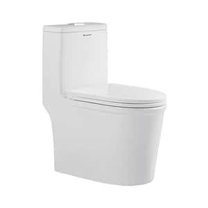 PARRYWARE Venue Range One Piece Floor Mount Western Commode (White ...