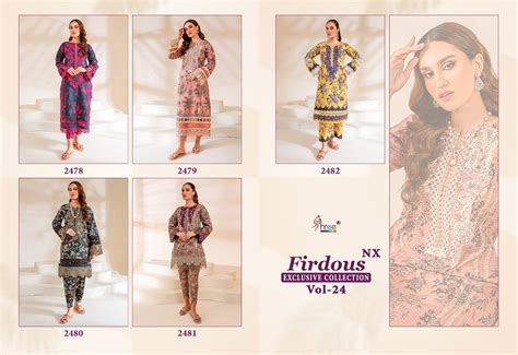 Shree Firdous Exclusive Collection Vol 24 Nx Pakistani Suits Collection ...