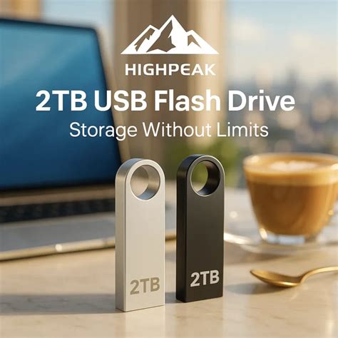 HighPeak 2TB USB Flash Drive - Metal Waterproof USB 3.0 High Speed
