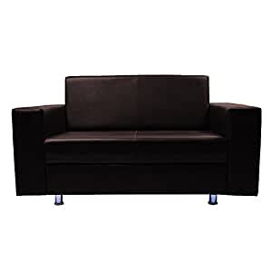 MOW 3+2 Black Leather Sofa Set : Amazon.in: Home & Kitchen