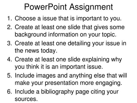 Image result for Sample PowerPoint Assignment
