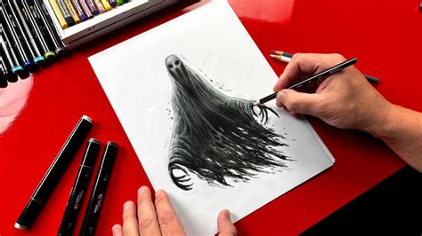 How To Draw A Scary Ghost - Advanced - Art For Kids Hub
