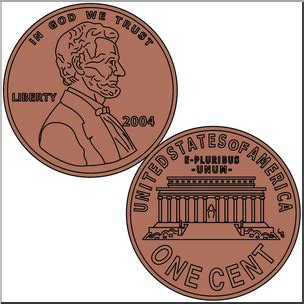 Clip Art: Penny Color - Abcteach