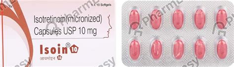 Isoin 10 MG Capsule (10): Uses, Side Effects, Price & Dosage | PharmEasy