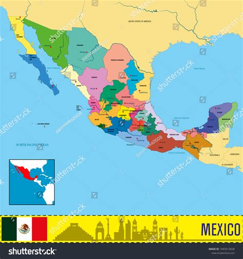 Graphical Map of Mexico 的图像结果