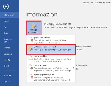 Proteggere un file Word con password - CCM