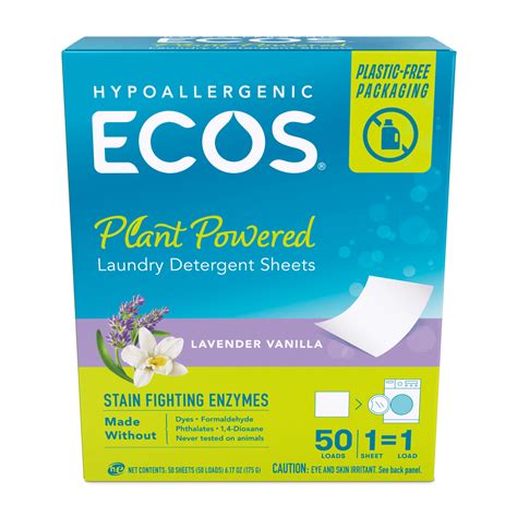Plant-Powered Lavender Laundry Detergent Sheets - ECOS®