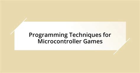 Microcontroller Programming Game 的图像结果