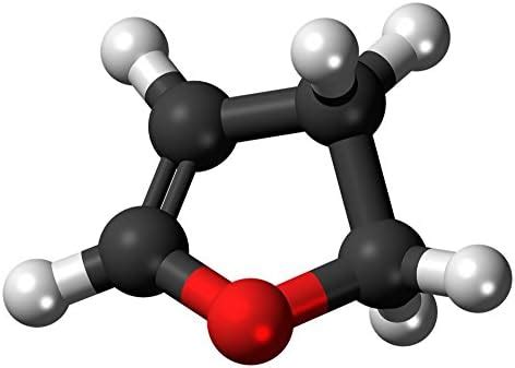 Laminated 33x24 Poster Dihydrofuran Oxygen Heterocycle Model Molecule ...