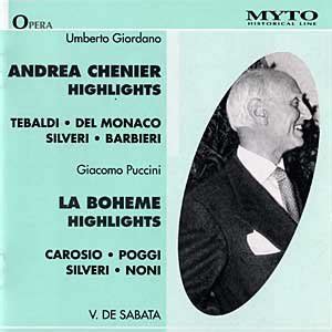 Giordano: Andrea Chenier: Tebaldi, Monaco, Silveri, Barbier: Amazon.in ...