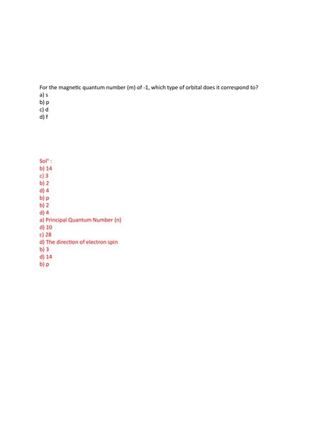 Image result for Quantum Number Example