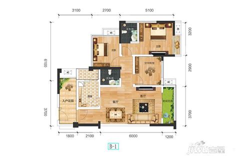 重庆璧山鸥鹏御府洋房A-3户型3室2厅2卫1厨 户型图_首付金额_3室2厅2卫_0.0平米 - 吉屋网