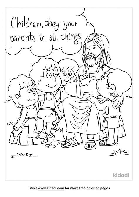 Obey Coloring Parents Bible Children Ephesians Pages Kids Sunday School ...