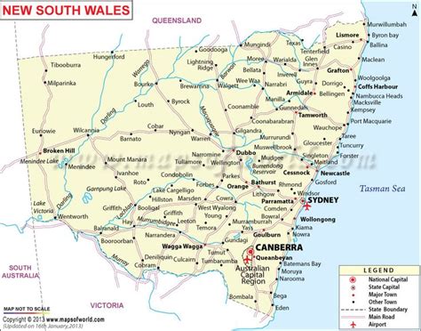 Detailed NSW Australia Roads Poster Premium Print Detailed New South ...