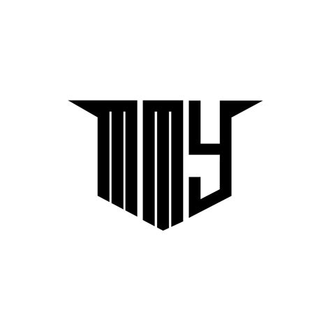 MMY letter logo design with white background in illustrator, logo modern alphabet font overlap ...