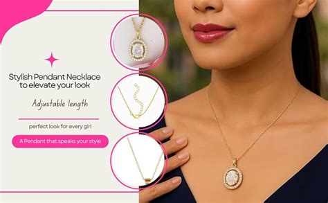 Nilu's Collection Classic Round Solitaire Pendant With Rose Gold Plated ...