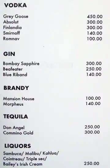 Menu at Tap House, Bengaluru, 74 15th Cross