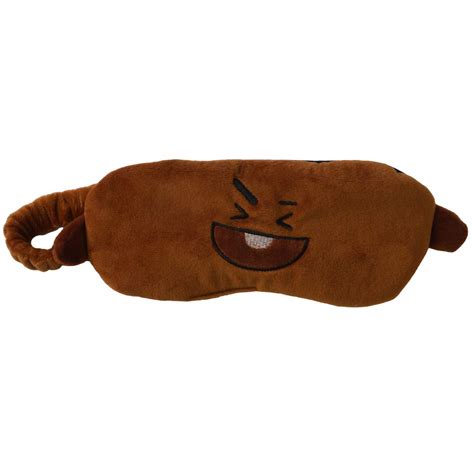 BT21 Line Friends SHOOKY BIG FACE Sleep EYE MASK, Brown, One Size ...