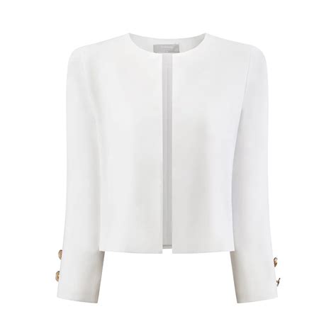 Women's Work Cropped Jacket 3/4 Sleeve Collarless Open Front Blazer