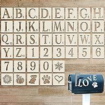 Buy Prasacco 42 Pieces Alphabet and Numbers Stencils, 2 INCH Reusable ...