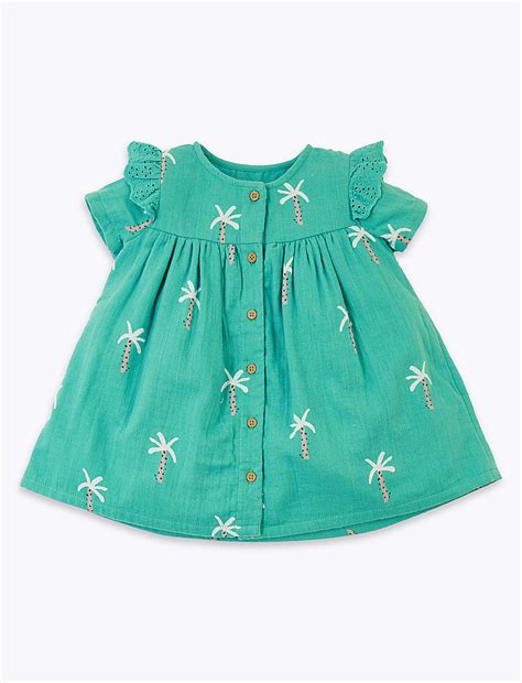 Buy Pure Cotton Palm Tree Dress at Marks & Spencer