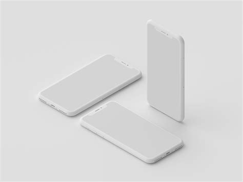 Clay-Style-iPhone-X-Mockups-Light | Free Mockup World