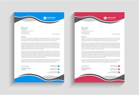 Conception de papier à en-tête professionnel moderne | Vecteur Premium