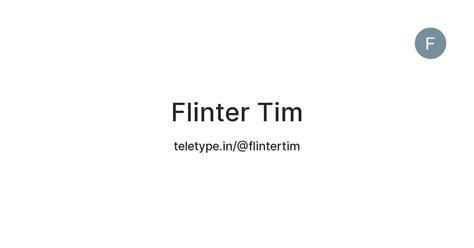 Flinter Tim — Teletype