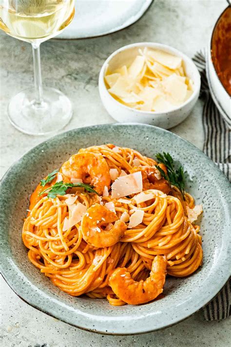 Easy Shrimp Vodka Sauce Pasta Recipe - Dinner, then Dessert
