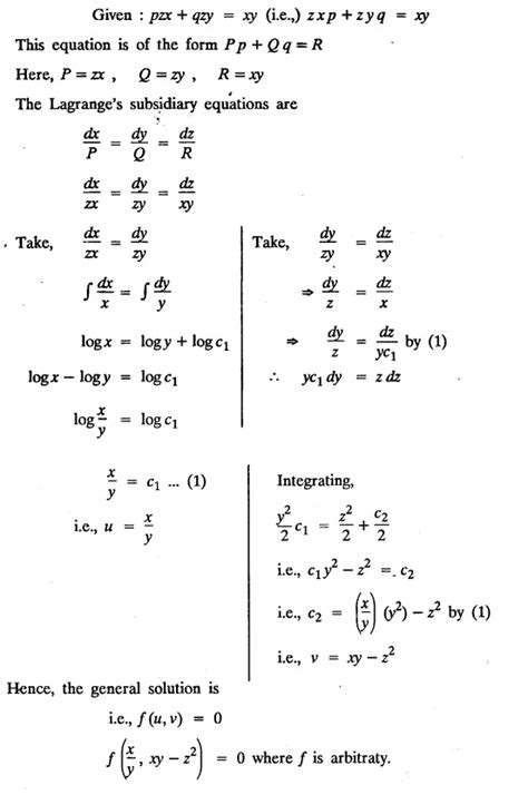 Lagrange's Linear Equation - Solved Example Problems | Partial ...