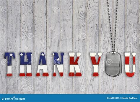 Patriotic Thank You for Military Stock Illustration - Illustration of ...
