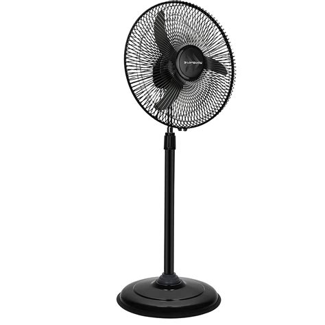 Buy LONGWAY Bolt Black Pedestal Fan, P1 400 mm, Ultra High Speed, 3 ...